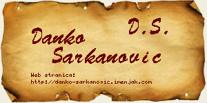 Danko Šarkanović vizit kartica